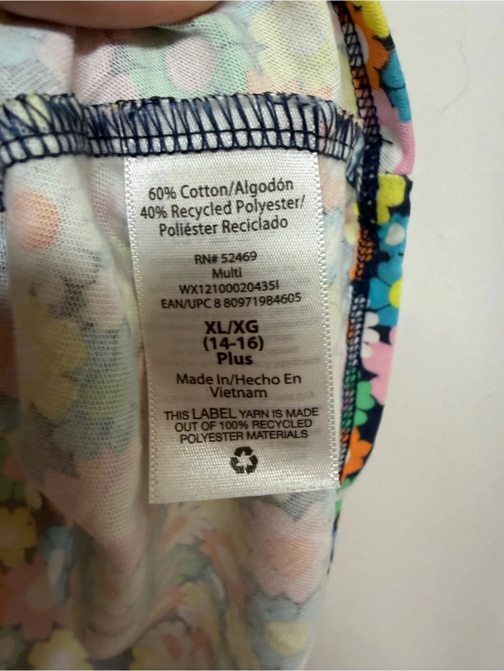 Wonder Nation Girls XL 14-16 Plus Multicolor Floral Sleeveless Skater Dress